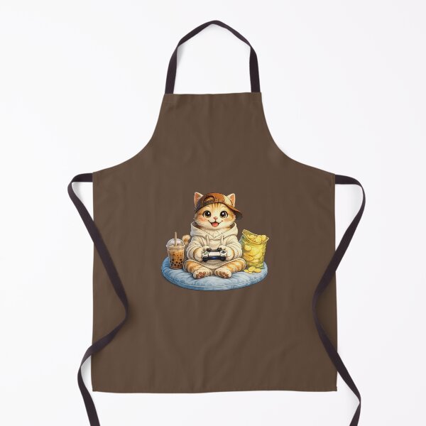 Item preview, Cute Gamer Cat with Bubble Coffee – Premium PNG designed and sold by annenambiro.