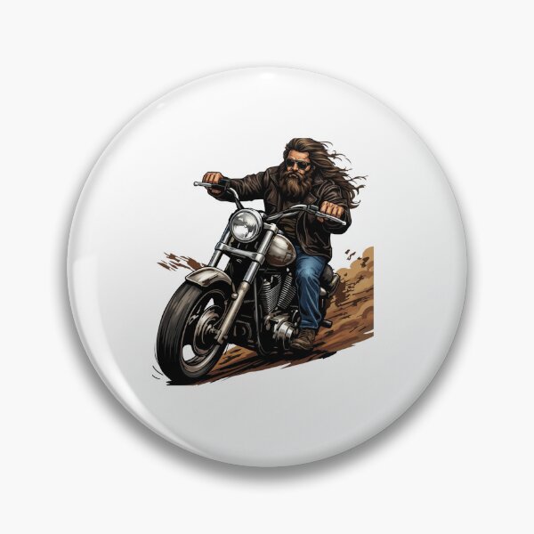 Item preview, Biker Riding Motorcycle Cartoon Illustration designed and sold by Macias123.