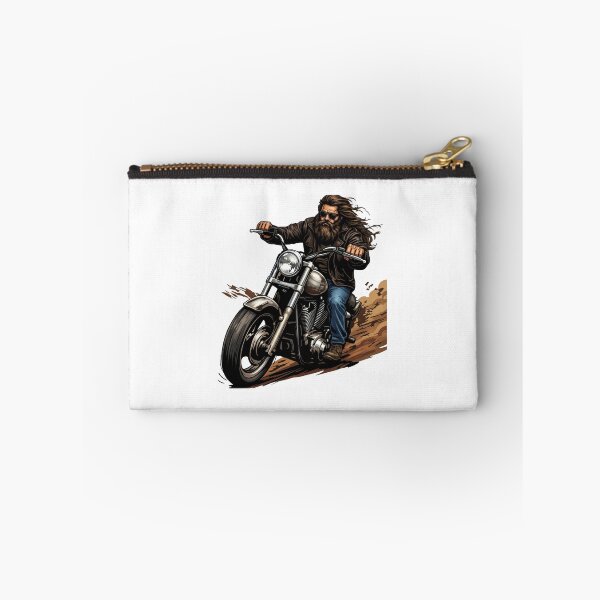 Item preview, Biker Riding Motorcycle Cartoon Illustration designed and sold by Macias123.