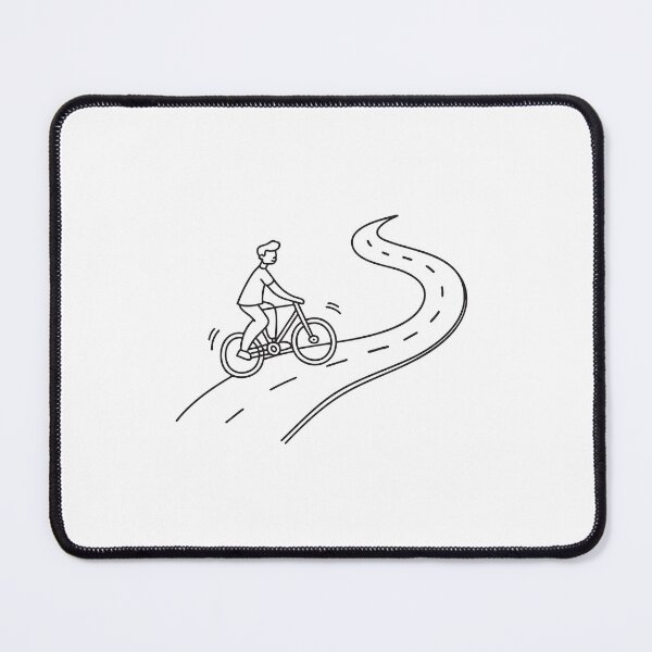 Item preview, A bike being walked uphill on a slim pathway designed and sold by rasagamastore.