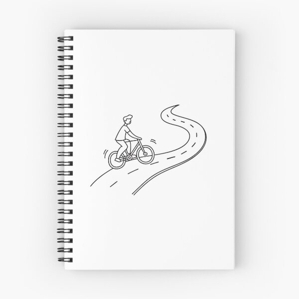 Item preview, A bike being walked uphill on a slim pathway designed and sold by rasagamastore.