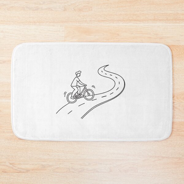 Item preview, A bike being walked uphill on a slim pathway designed and sold by rasagamastore.