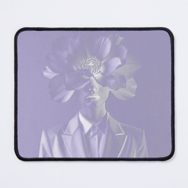 Item preview, Purple Surreal Flower Head Woman Portrait designed and sold by BetweenForms.