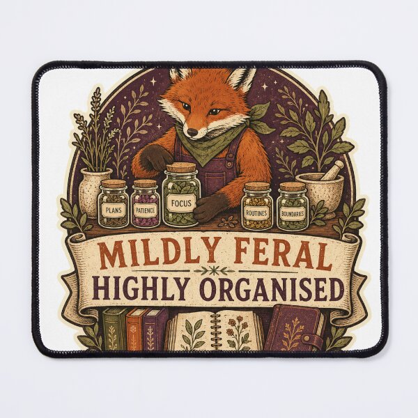 Item preview, Mildly Feral, Highly Organised designed and sold by Peak Pop Studio..