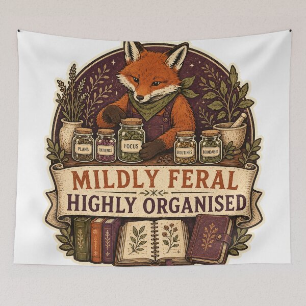 Item preview, Mildly Feral, Highly Organised designed and sold by Peak Pop Studio..