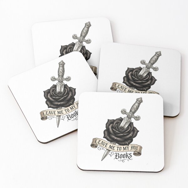Item preview,  Leave Me To My Books Dagger Rose Dark Romance Gothic Reader Gift designed and sold by WorldShop17.