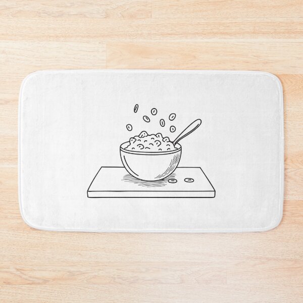 Item preview, A tipped cereal bowl on a morning kitchen counter designed and sold by rasagamastore.