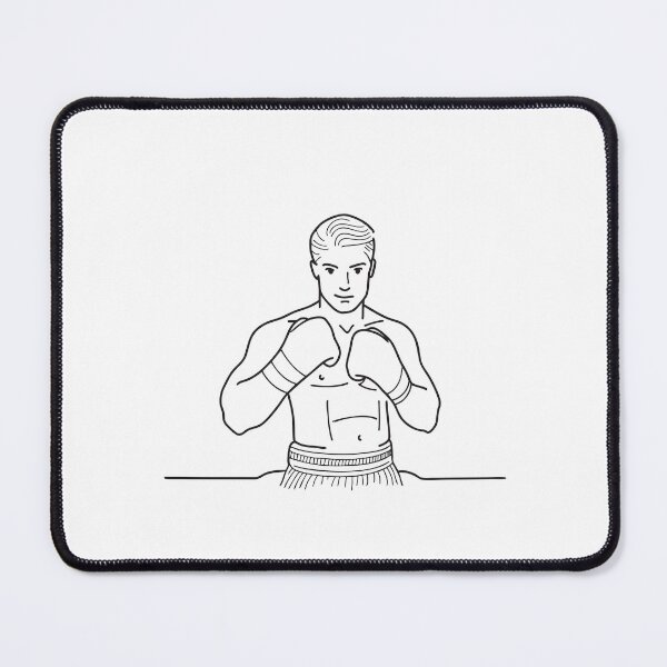Item preview, A boxer paused mid uppercut facing a practice dummy designed and sold by rasagamastore.