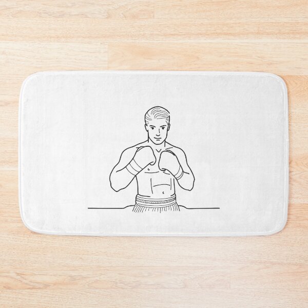 Item preview, A boxer paused mid uppercut facing a practice dummy designed and sold by rasagamastore.