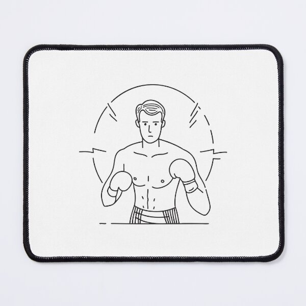 Item preview, An athlete mid uppercut motion toward a sparring mannequin designed and sold by rasagamastore.