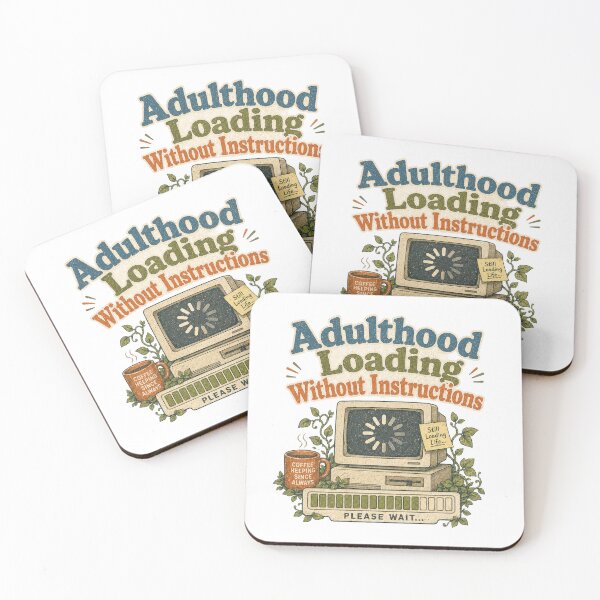 Item preview, Adulthood Loading Without Instructions Funny Retro Computer Design designed and sold by GiftLore Studio.