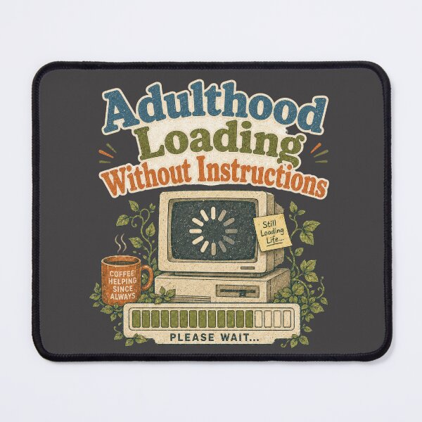 Item preview, Adulthood Loading Without Instructions Funny Retro Computer Design designed and sold by GiftLore Studio.