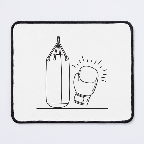 Item preview, A glove held up in uppercut form close to a boxing bag designed and sold by rasagamastore.