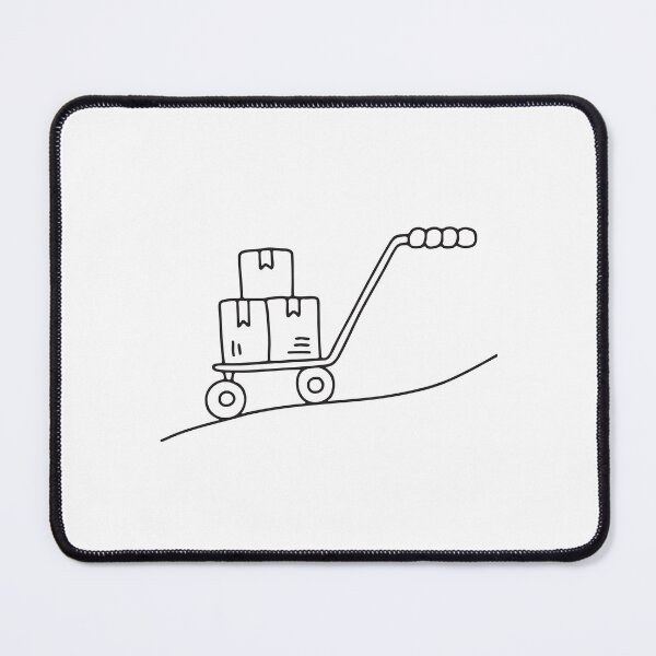 Item preview, A handcart full of boxes being hauled up a sloped trail designed and sold by rasagamastore.