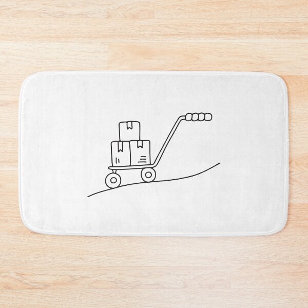 Item preview, A handcart full of boxes being hauled up a sloped trail designed and sold by rasagamastore.