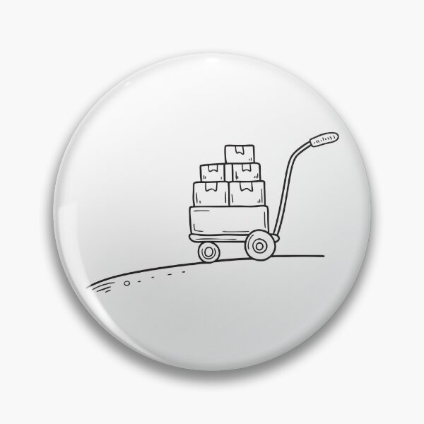 Item preview, A cart stacked with packages pulled up a narrow hill path designed and sold by rasagamastore.