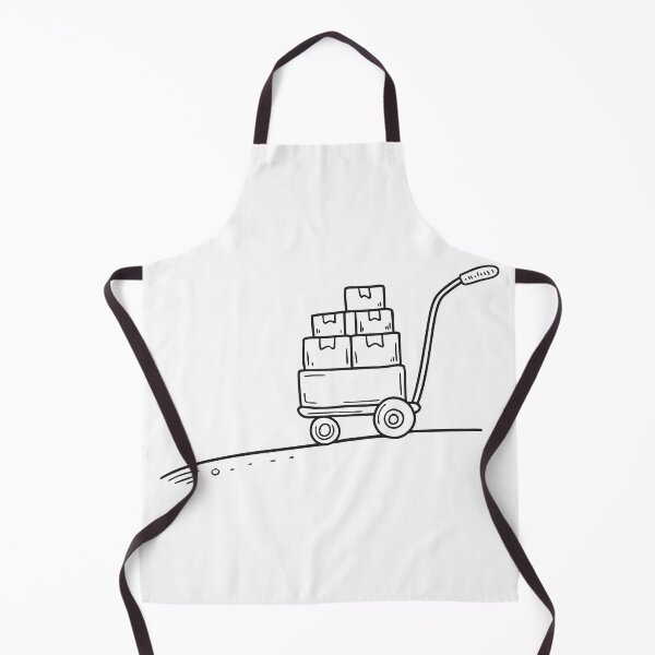 Item preview, A cart stacked with packages pulled up a narrow hill path designed and sold by rasagamastore.