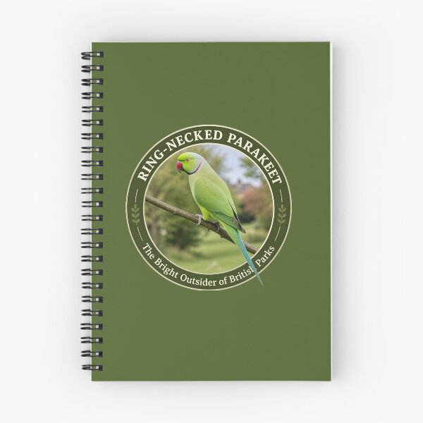 Item preview, RING‑NECKED PARAKEET    – The Bright Outsider of British Parks designed and sold by The Digital Compass.