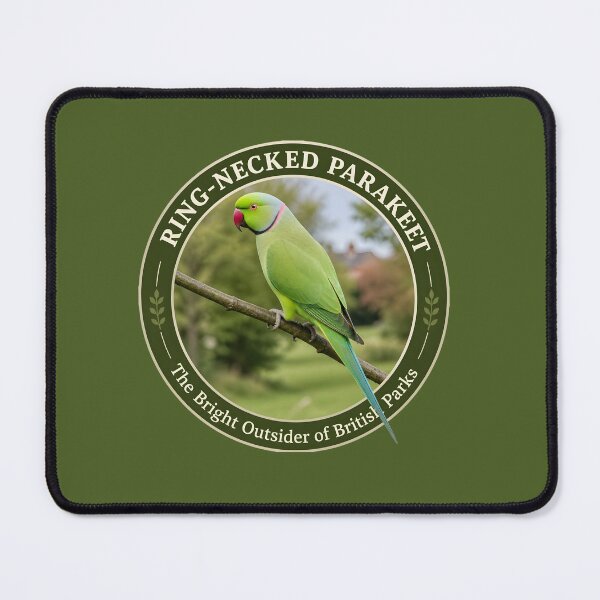 Item preview, RING‑NECKED PARAKEET    – The Bright Outsider of British Parks designed and sold by The Digital Compass.