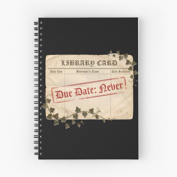 Item preview, Vintage Library Card Due Date Never Dark Academia Bookish Aesthetic designed and sold by WorldShop17.