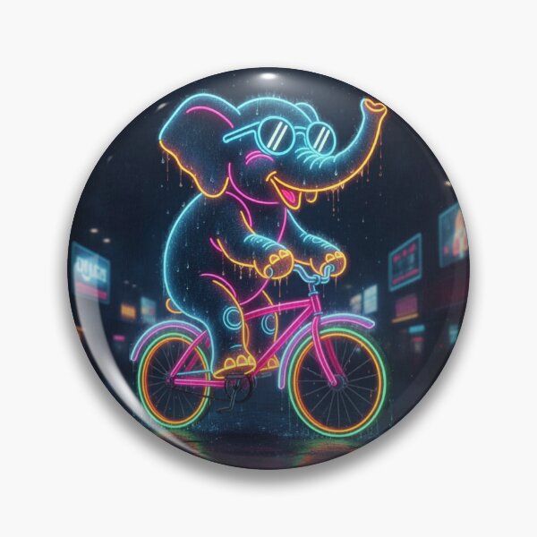 Item preview, Neon Elephant on a Bicycle designed and sold by Mattigiov.