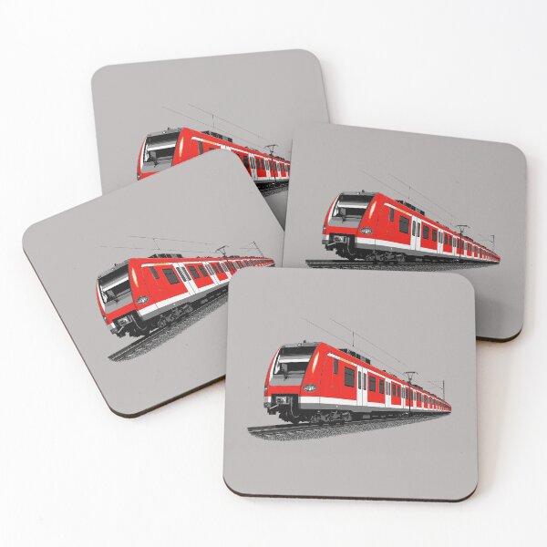 Item preview, Tren eléctrico alemán Clase 423 | Ilustración moderna de tren S-Bahn | Arte ferroviario designed and sold by Geokafi.