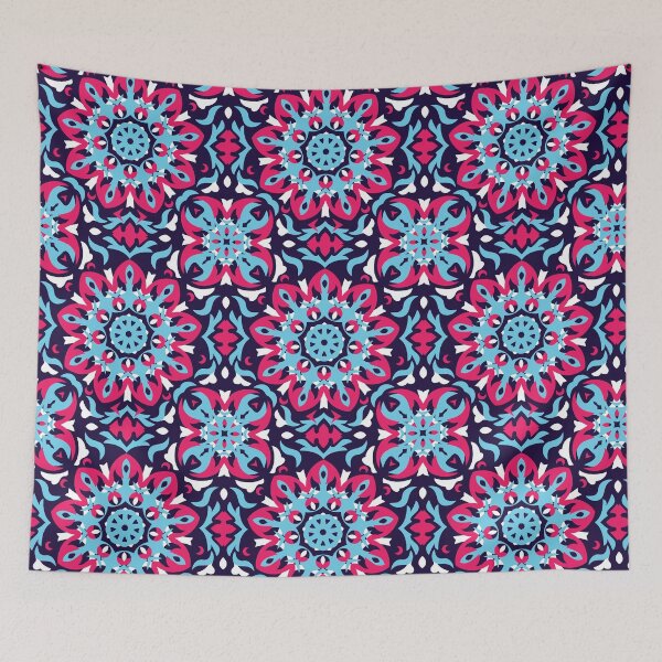 Item preview, Vibrant Boho Mandala Kaleidoscope Seamless Pattern designed and sold by mrhighsky.