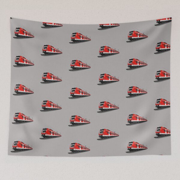 Item preview, German Class 423 EMU | Modern S-Bahn Train Illustration | Railway Art designed and sold by Geokafi.