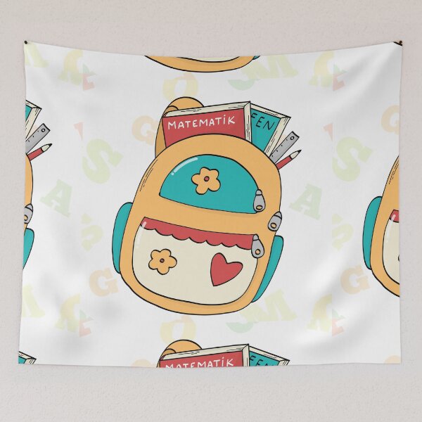 Item preview, Cute School Backpack with Books Illustration" designed and sold by DodoCraft3.