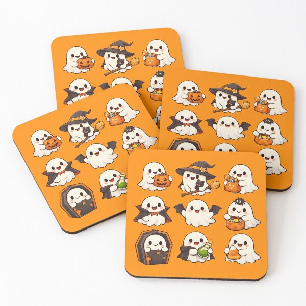 Item preview, Cute Halloween Ghost Sticker Pack Kawaii Spooky Boo Halloween Gift designed and sold by Artycom.