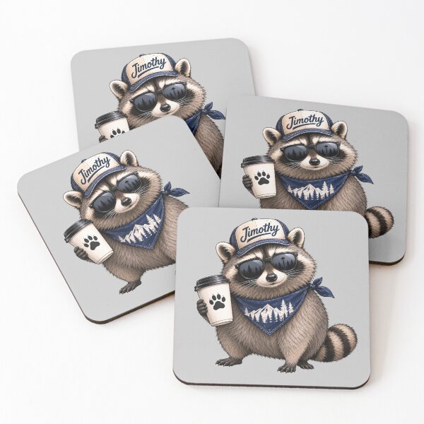 Item preview, Jimothy the Raccoon – Coffee, Mountains & Northwest Vibes designed and sold by SimplyJasper.