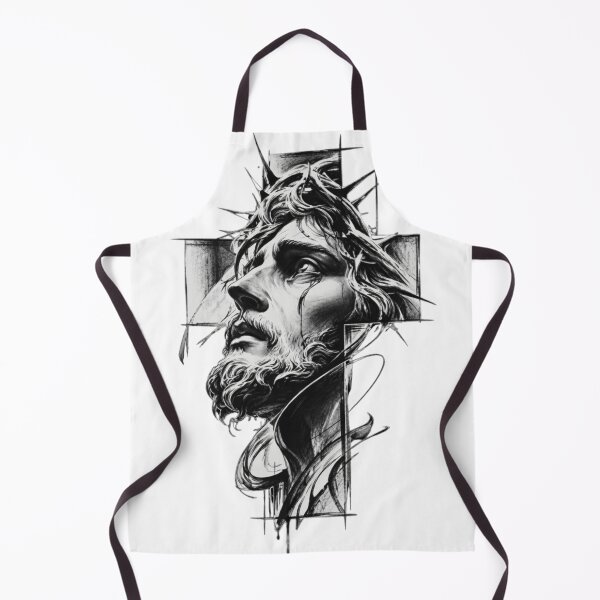 Item preview, Saviour's Grace - Jesus Christ Charcoal Sketch and Holy Cross designed and sold by haitrieuic96.