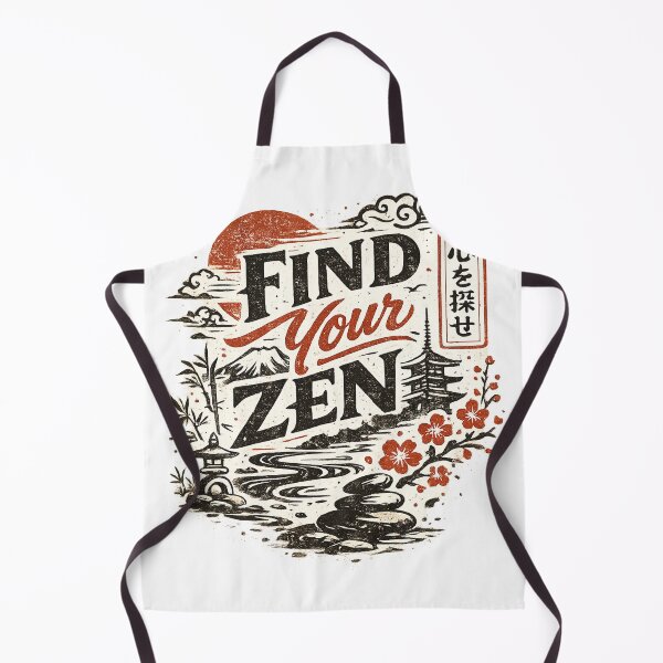 Item preview, Find Your Zen – Vintage Japanese Serenity Typography T-Shirt designed and sold by D.Shop.