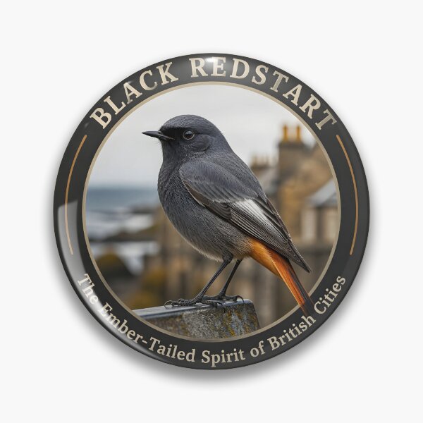 Item preview, BLACK REDSTART   – The Ember‑Tailed Spirit of British Cities designed and sold by The Digital Compass.