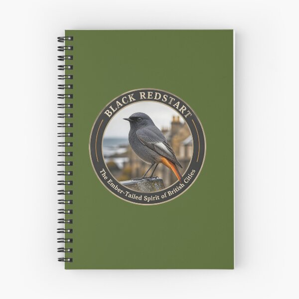 Item preview, BLACK REDSTART   – The Ember‑Tailed Spirit of British Cities designed and sold by The Digital Compass.