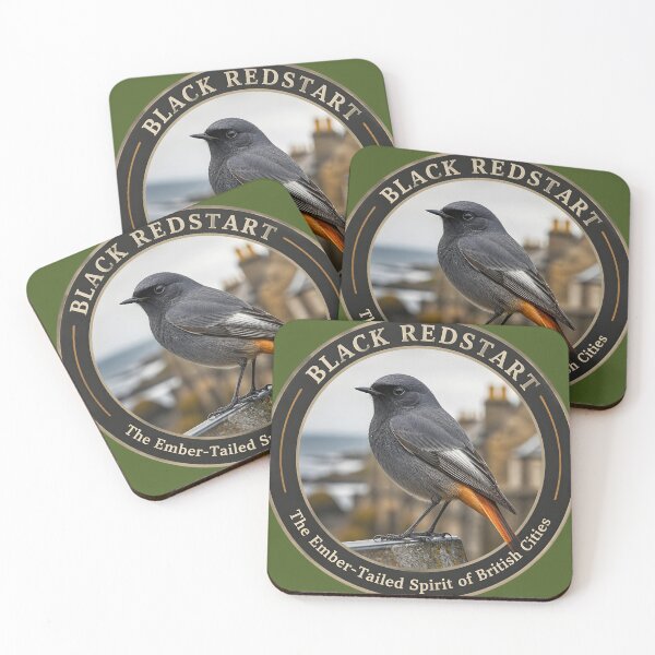 Item preview, BLACK REDSTART   – The Ember‑Tailed Spirit of British Cities designed and sold by The Digital Compass.