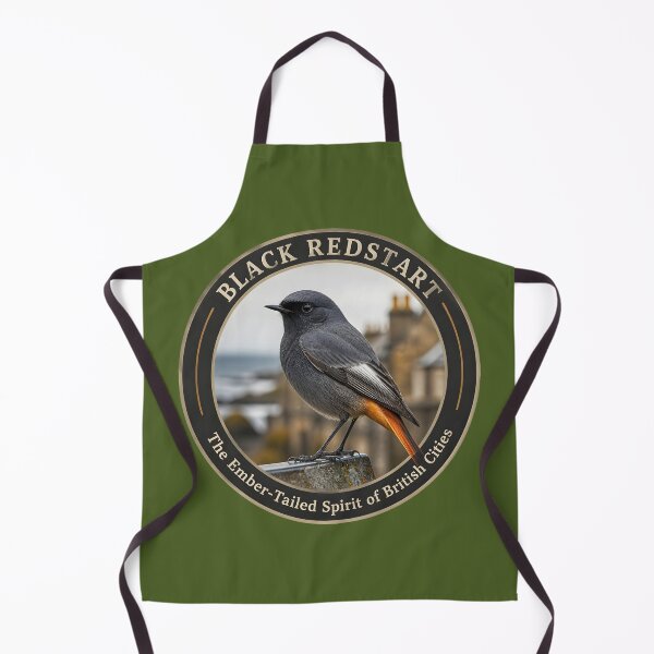 Item preview, BLACK REDSTART – The Ember‑Tailed Spirit of British Cities designed and sold by The Digital Compass.