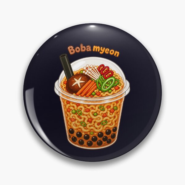 Item preview, Boba Myeon | Cute Bubble Tea Ramen | Kawaii Boba Noodles Food Illustration designed and sold by Eathusiast.