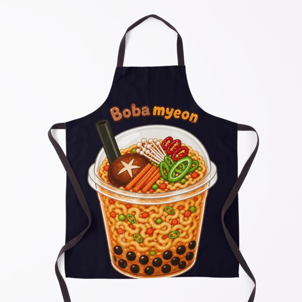 Item preview, Boba Myeon | Cute Bubble Tea Ramen | Kawaii Boba Noodles Food Illustration designed and sold by Eathusiast.