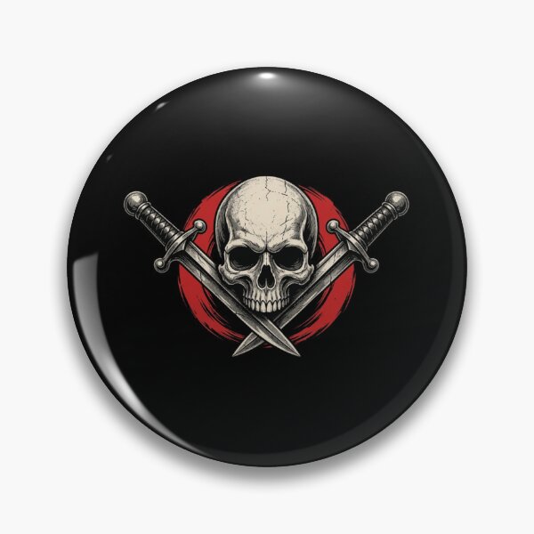 Item preview, Edgy Grunge Skull with Crossed Daggers Gothic Tattoo Design designed and sold by haitrieuic96.