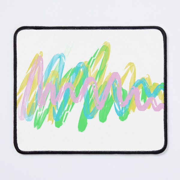 Item preview, Delicate flow of lines in pastel colors, abstract in pink, yellow, blue and yellow designed and sold by Susanna Schorr.