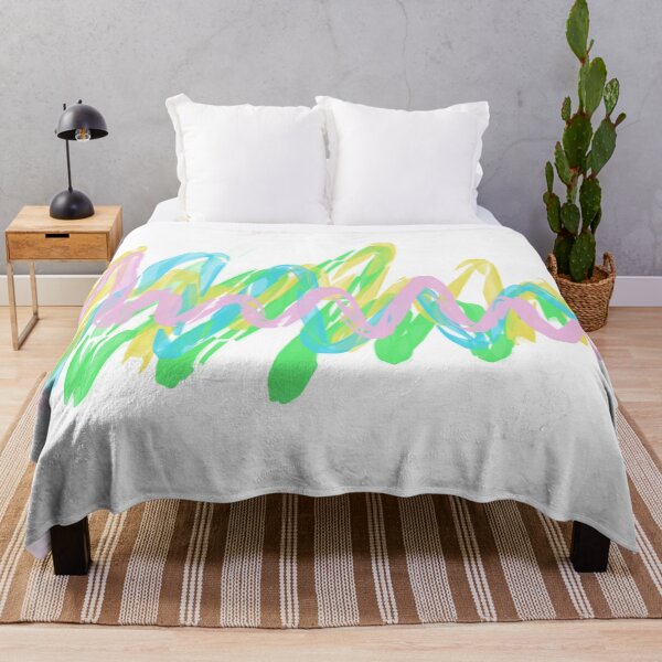 Item preview, Delicate flow of lines in pastel colors, abstract in pink, yellow, blue and yellow designed and sold by Susanna Schorr.