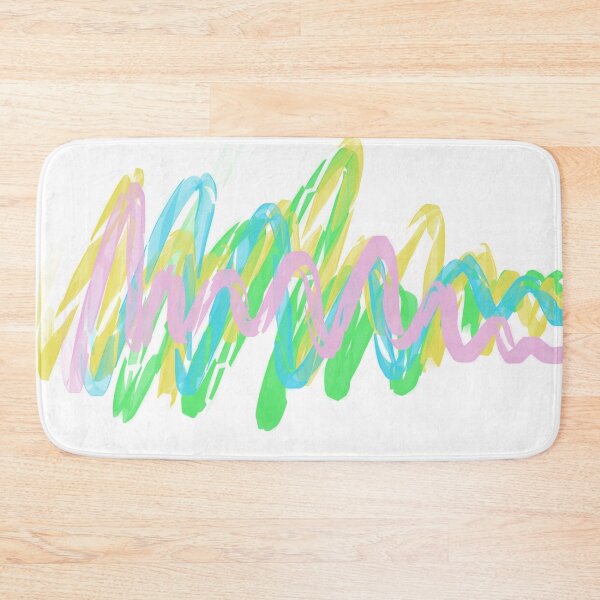Item preview, Delicate flow of lines in pastel colors, abstract in pink, yellow, blue and yellow designed and sold by Susanna Schorr.