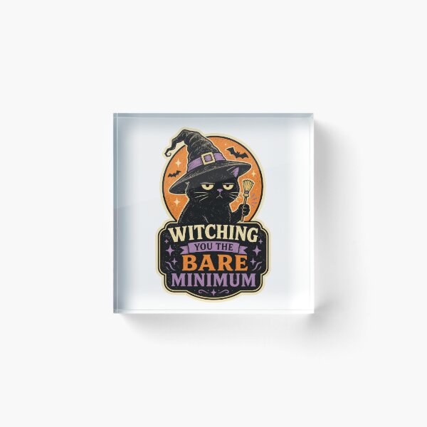 Item preview, Witching You the Bare Minimum designed and sold by Peak Pop Designs | Funny Gifts, Cozy Art & Cute Animals .