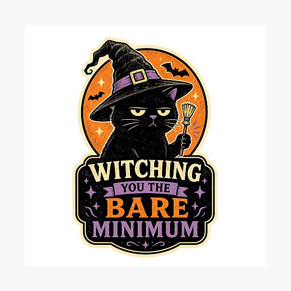 Item preview, Witching You the Bare Minimum designed and sold by Peak Pop Studio..