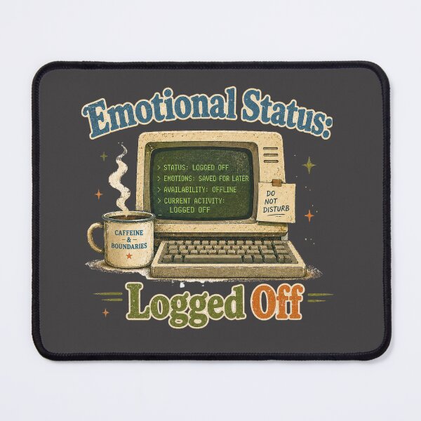Item preview, Emotional Status Logged Off Funny Retro Office Computer Design designed and sold by GiftLore Studio.