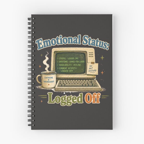 Item preview, Emotional Status Logged Off Funny Retro Office Computer Design designed and sold by GiftLore Studio.