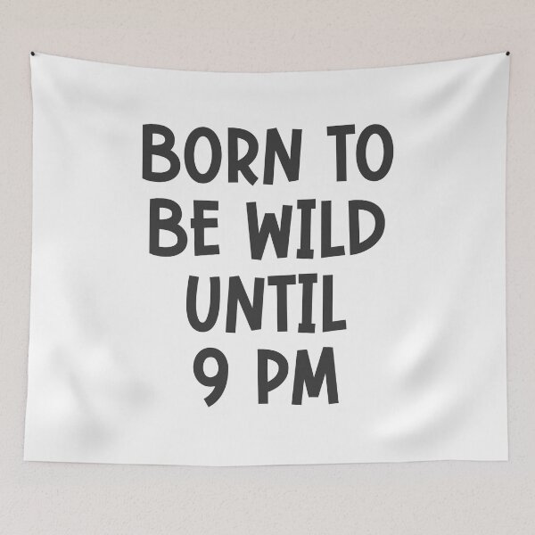 Item preview, Born To Be Wild Vintage Typography Design designed and sold by FoxFrame Studio.