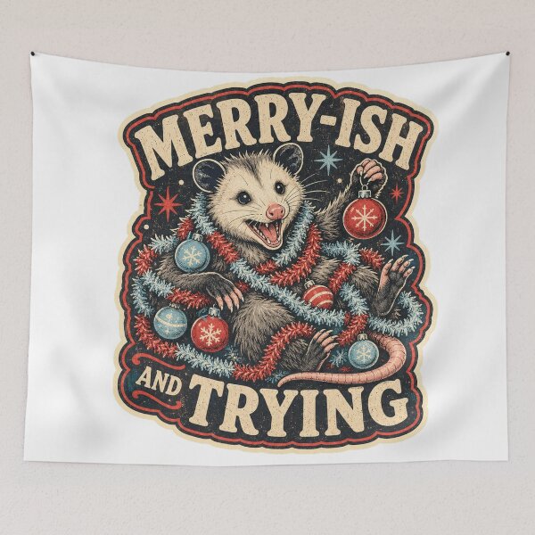 Item preview, Merry-ish and Trying designed and sold by Peak Pop Studio..