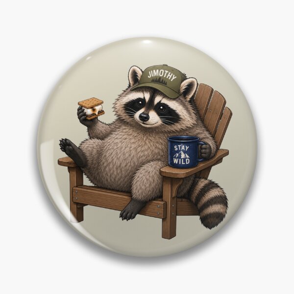 Item preview, Jimothy the Raccoon – Stay Wild Campfire S’mores designed and sold by SimplyJasper.